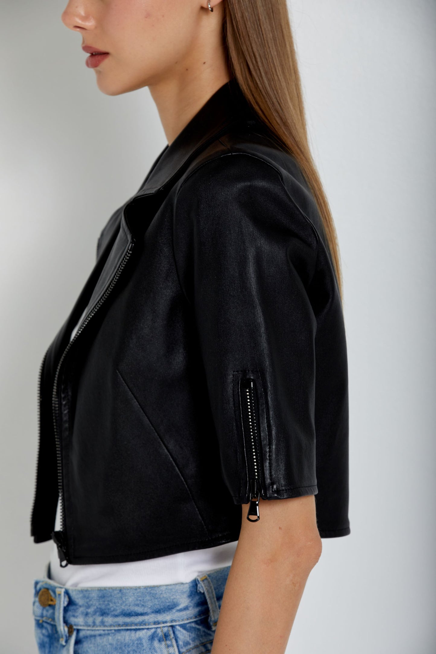 Short Sleeve Moto-Black