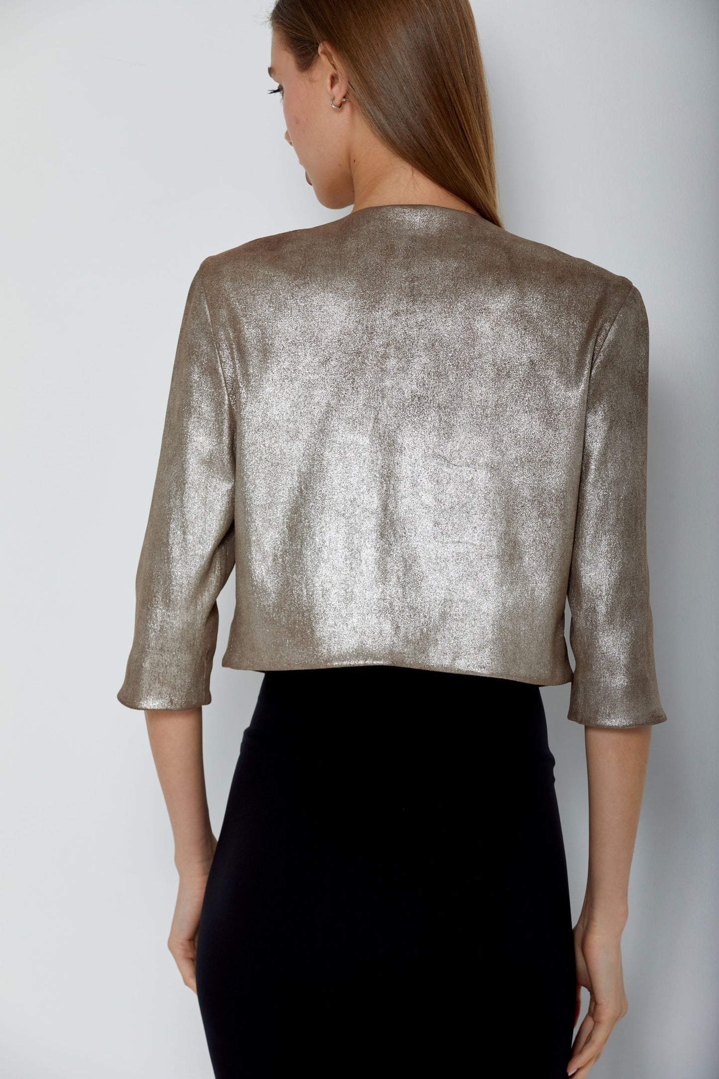 Cropped Cardigan-Taupe Quartz