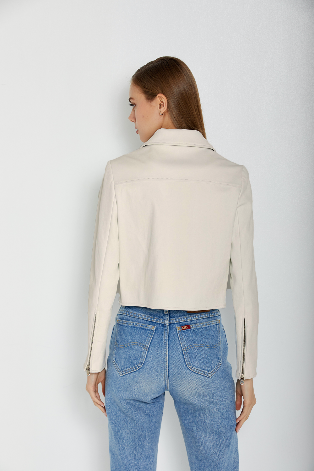 Relaxed Flight Jacket-Latte