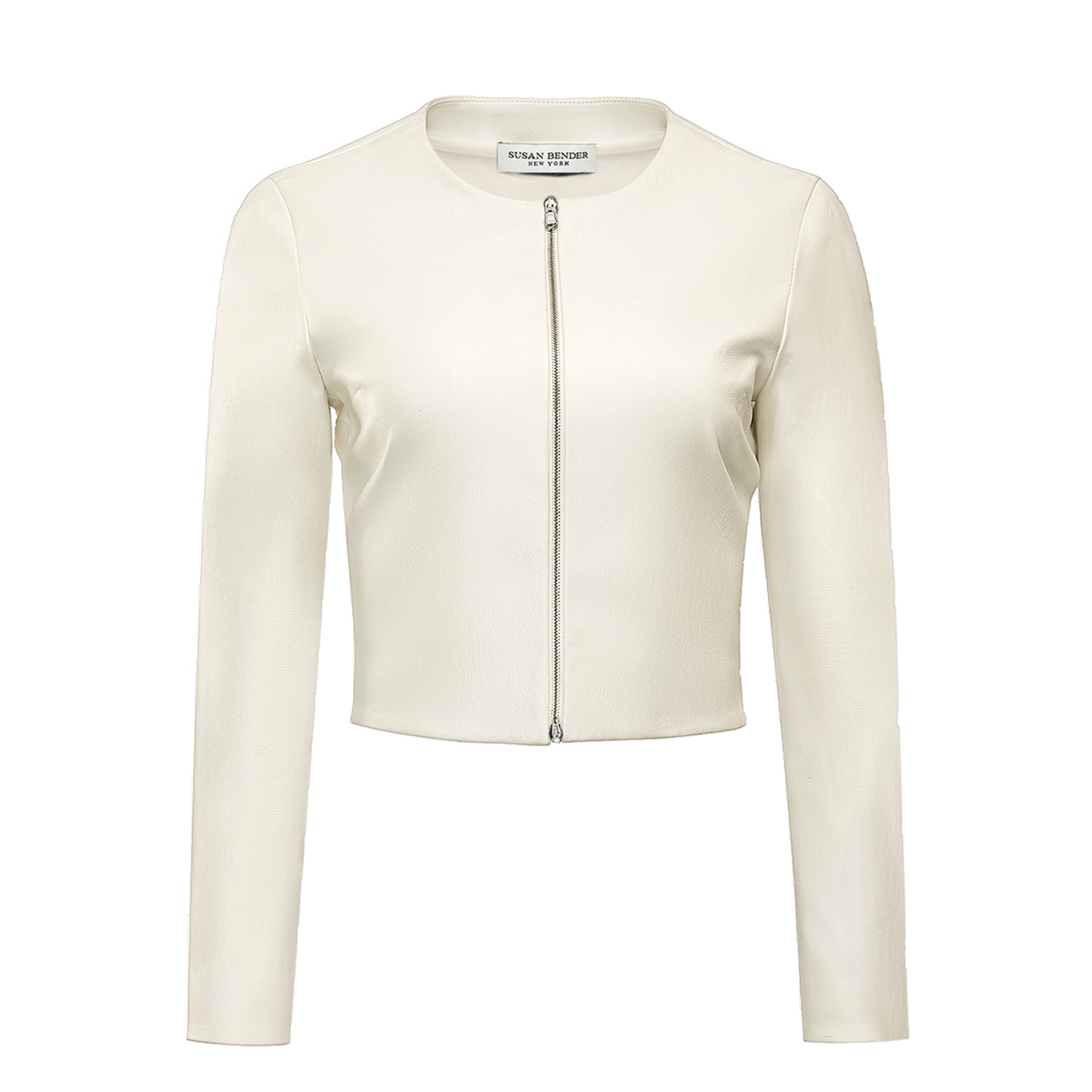 Long Sleeve Cropped Cardigan-Ivory