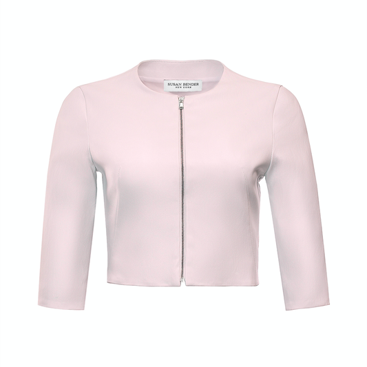 Cropped Cardigan-Pale Pink