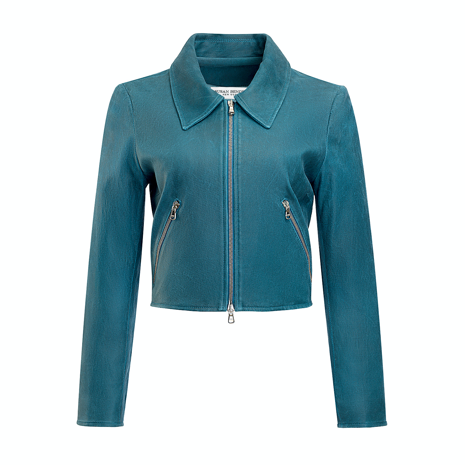 Teal suede outlet jacket