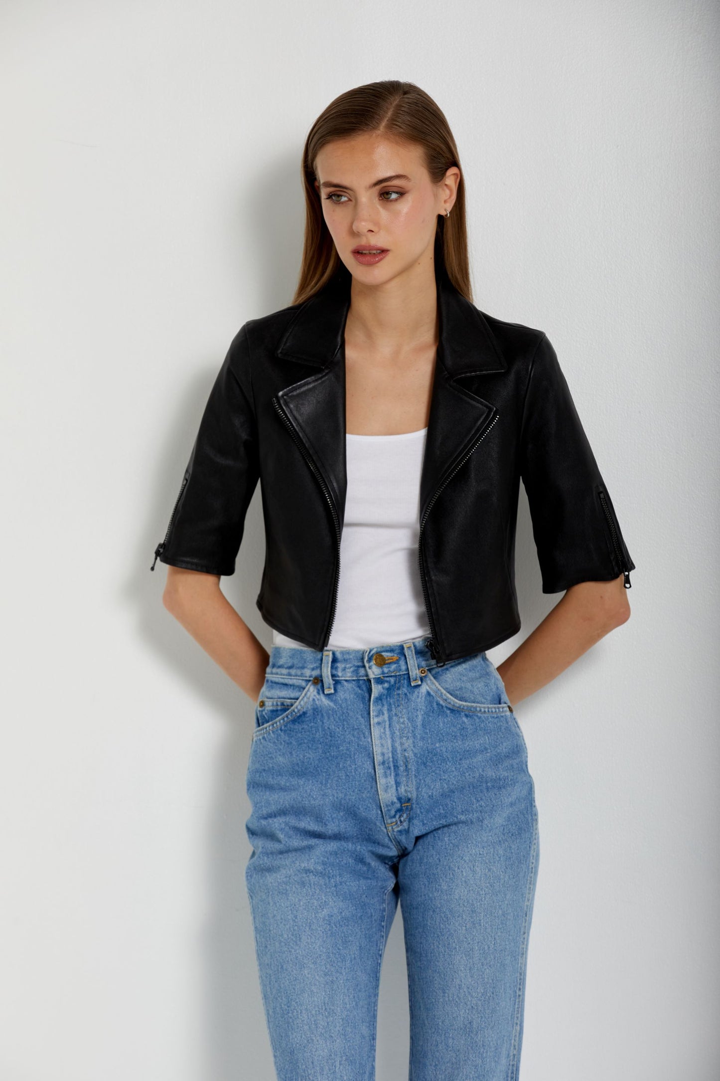 Short Sleeve Moto-Black
