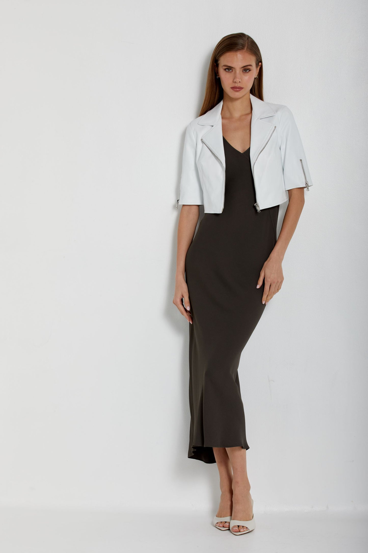 Short Sleeve Moto-white