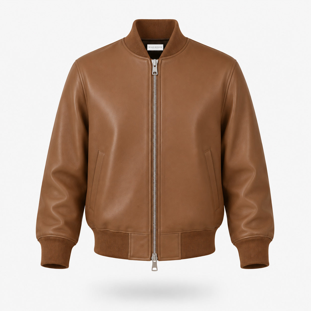 Short Sleeve Bomber - Cognac