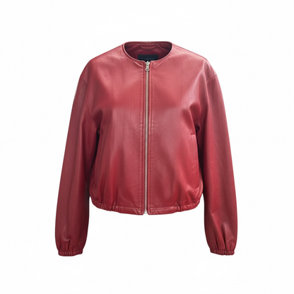 Toggle Hem Jacket - Pomegranate